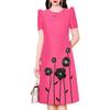 ZANZEA Women Casual Summer Round Neck Short Sleeve Print Dress