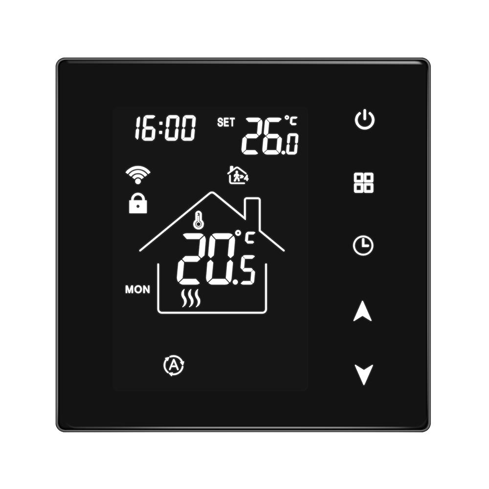 Electric Heating Thermostat Wifi Temperature Controller Tuya Thermostat for Floor Heat Systems Underfloor Heating Thermostat чёрный