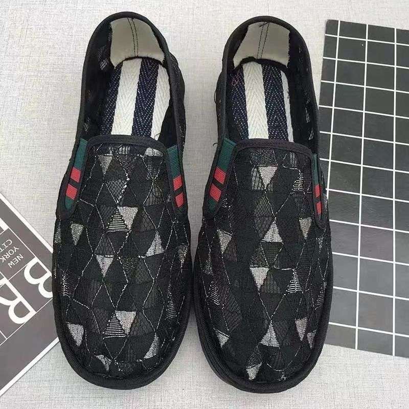 Old North Handmade Cloth Shoes Social People Hollow Mesh Shoes Air Conditioning Shoes Lazy Pervert Embroidery Face Mesh Sandals