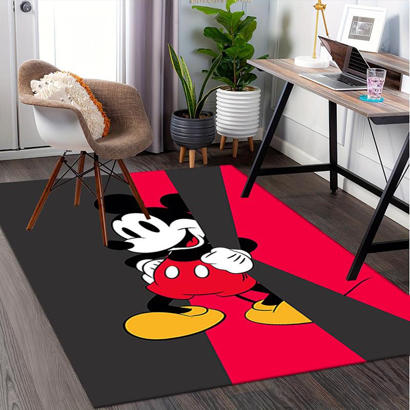 Office Rug Mickey Mouse, Classic theme 3D Printed Anti-Slip Rug-Machine Washable for Living Room