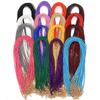 1.5/2mm 45cm Black Leather Wax Cord Necklace with Lobster Clasp - DIY Accessory