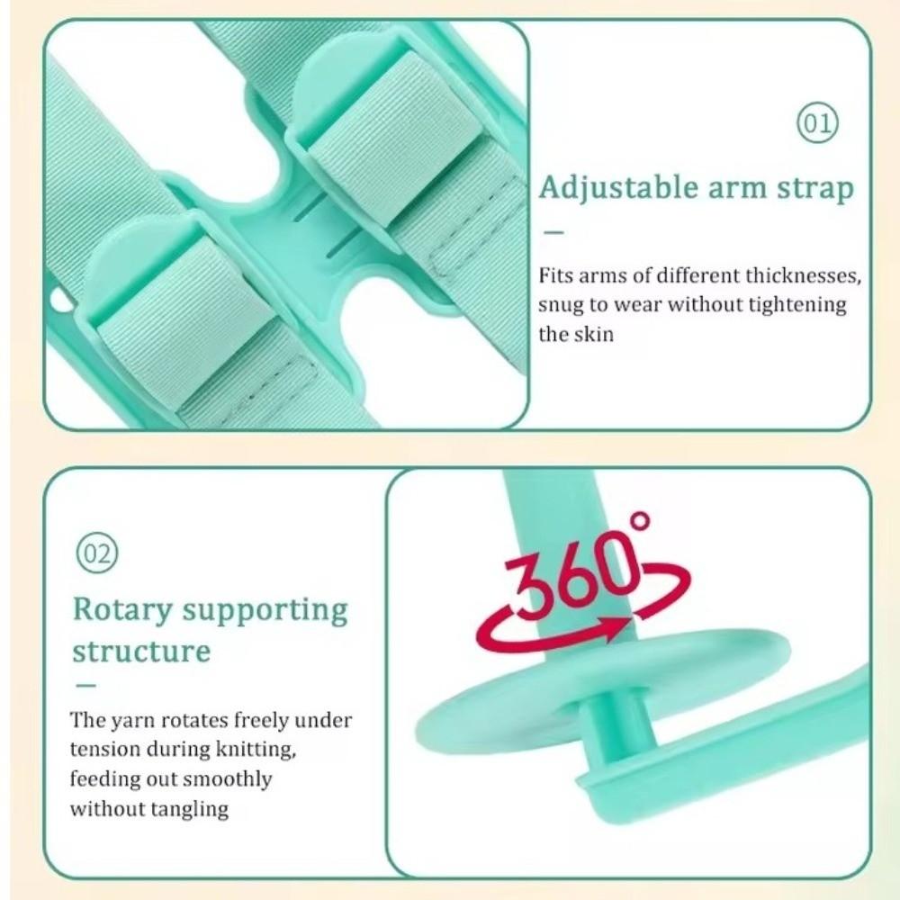 Hands-free Arm-worn Crochet Yarn Holder Woolen Ball Yarn Winder Stand  Crocheting Supplies