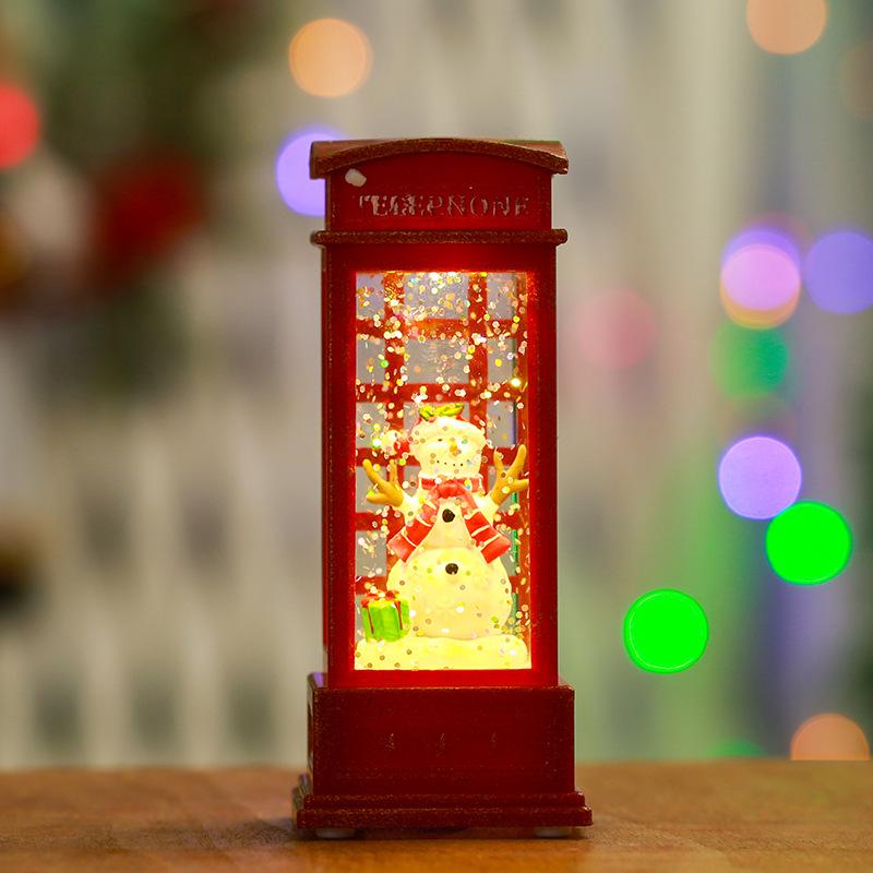 Santa Claus Christmas Lantern Ornament Night Light Souvenir