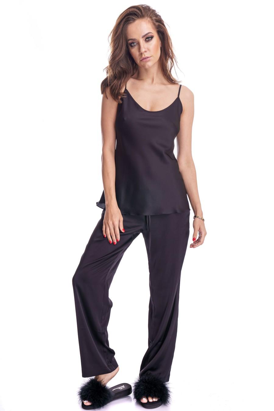 

Комплект: топ и брюки German Volf (69964) 48(XL) прозорий колір чорний