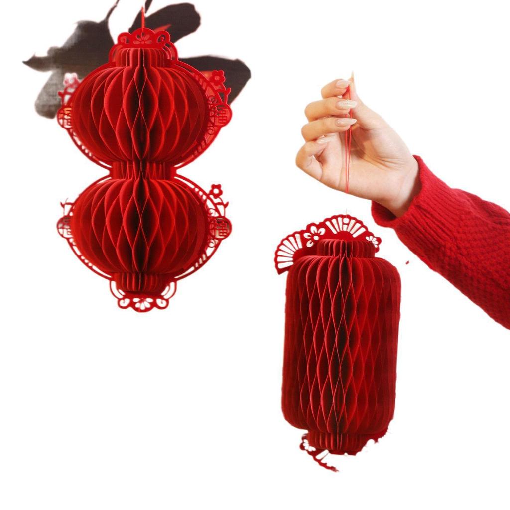 2026 Year of the Horse 3D Honeycomb Chinese Lantern Spring Festival Hanging Ornament.
