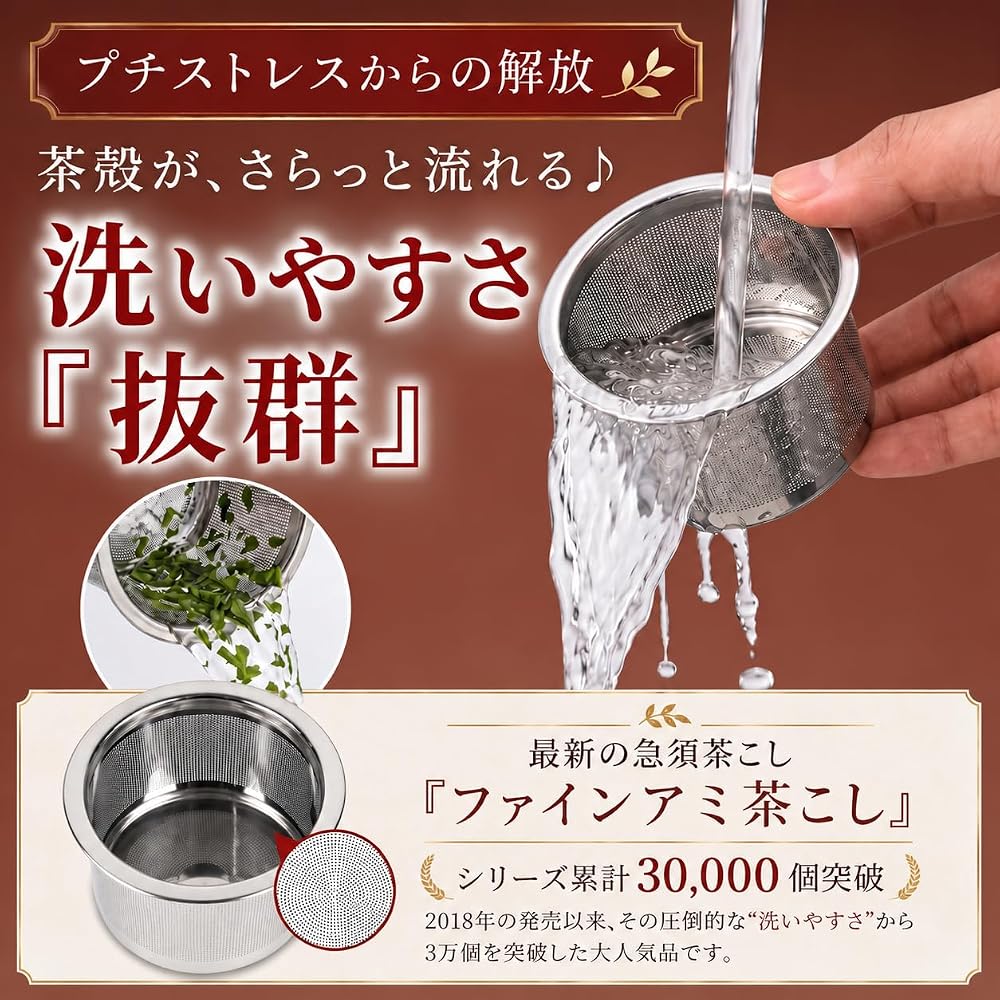 Tokoname Yaki Japanese Teapot with Stainless Strainer 300ml - Easy To Clean, Drip-Free Design