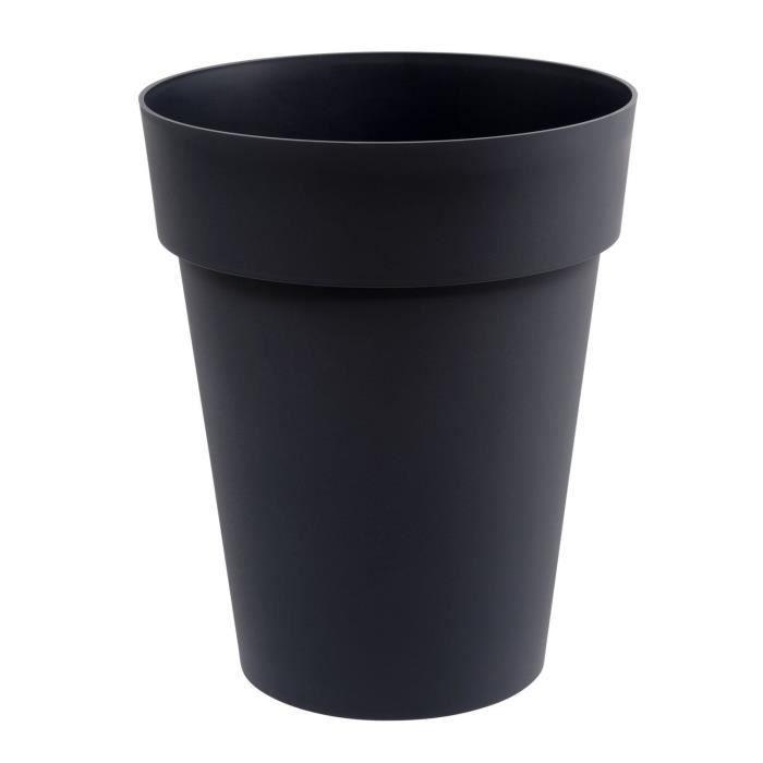 Medium-high Round Vase Ø 44 Cm - EDA - Tuscany - 50 L - Ø 44 X H. 53 Cm - Anthracite Grey