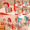 Traditional Horse Plush Toy With Flower Print Design And Tassel Decor For New Year Gifts And Celebrations