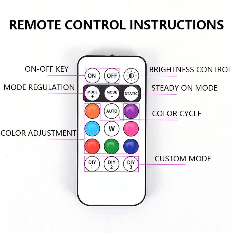 Wireless Remote Control LED Strobe Light 8Color Auto Motorcycle Flash Warning Lamp For Drone Car Bike Atmosphere Signal Light