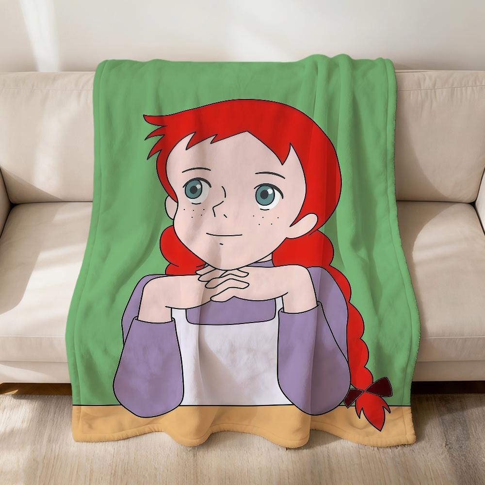 Classic Anime A-anne Of Green Gables Flannel Soft Warm Plush Blanket Sofa Living Room Pet Hogar Bedroom Gift Home Car Portable