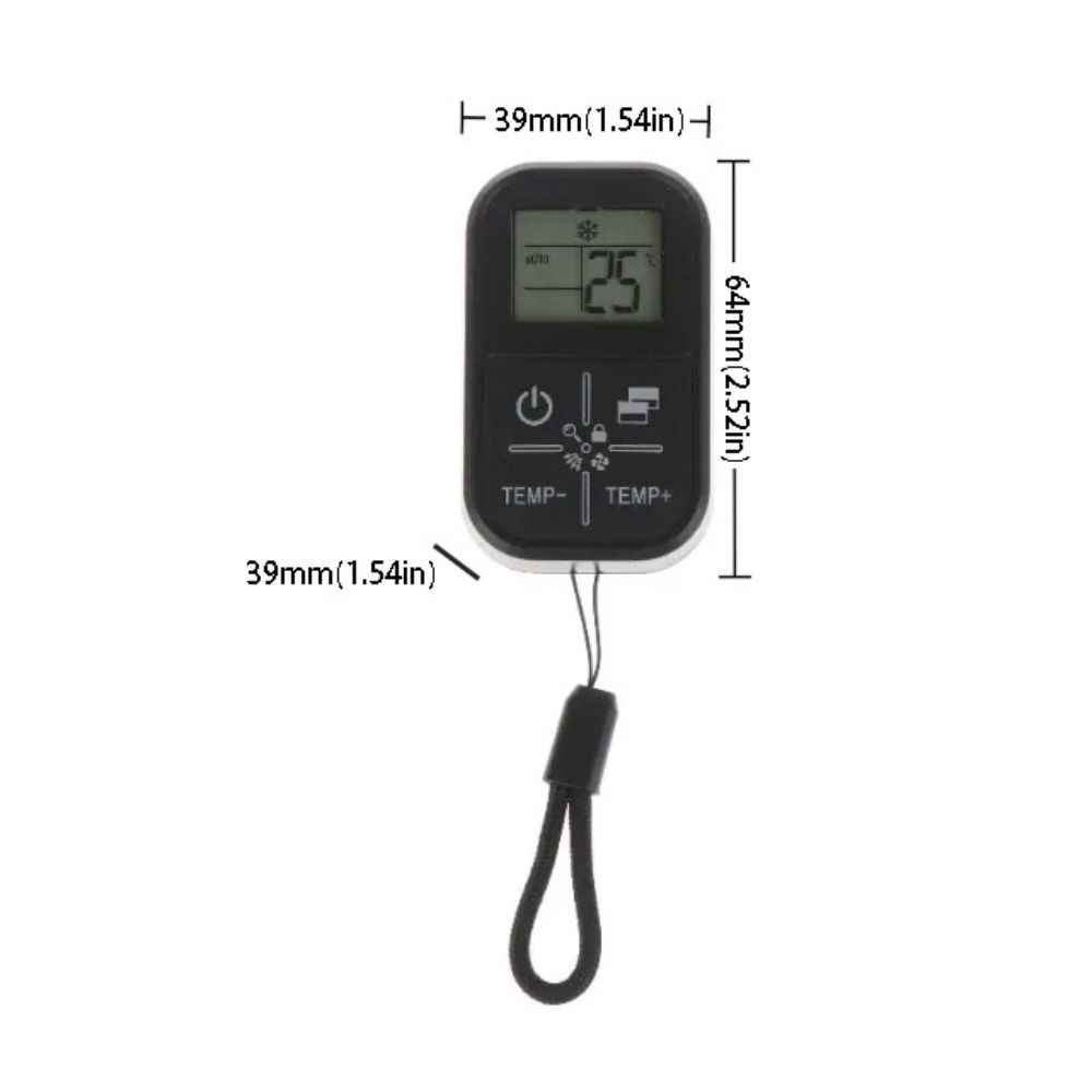 Temperature Display Universal Remote Control CR1111 Battery Mini Size AC Remote Control Portable Handle Thermometer Function