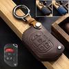 Genuine Leather Car Remote Key Fob Case Cover For Jeep JT Gladiator Wrangler JL