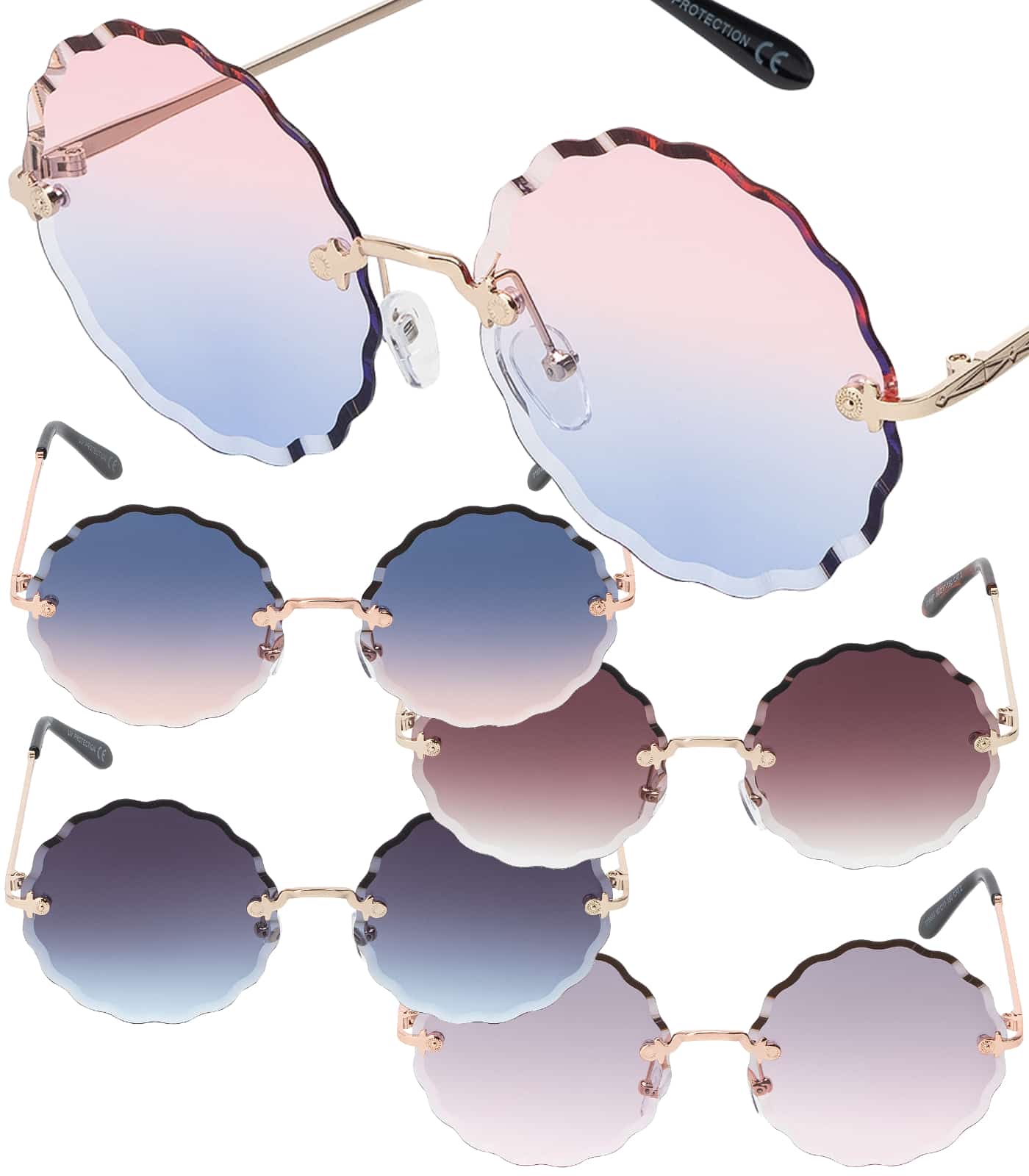 

Круглі жіночі сонцезахисні окуляри One Size капрі