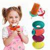 4pcs/set Drip-Proof Popsicle Rack Silicone Anti-Drip Ice Cream Bracket Reusable Portable Popsicle Protector for Kids Ice Cream