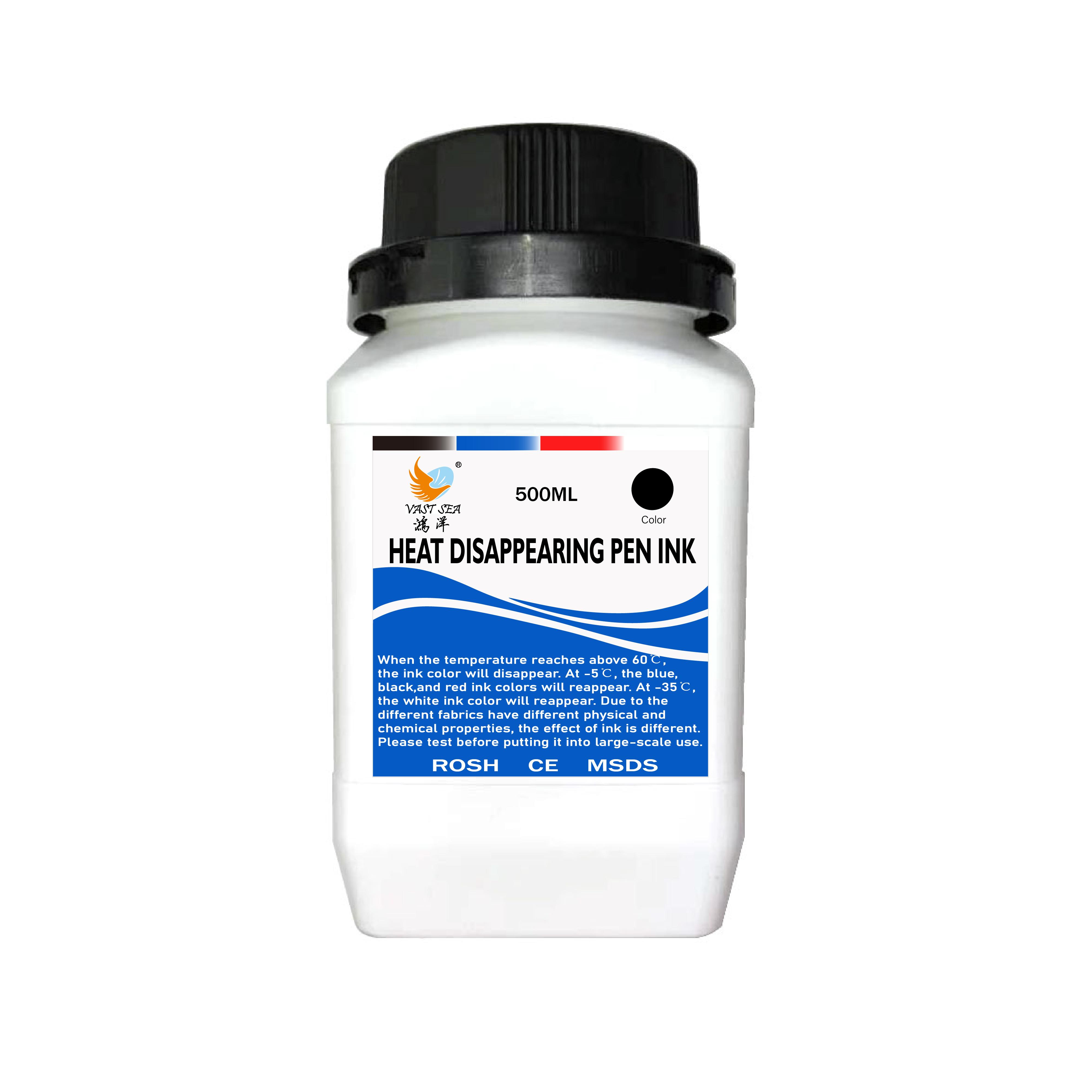 VAST SEA 500ml/bottle Factory Direct Sale Cheapest Heat Erasable Ink Heat Sensitive Ink for Refill Pen чёрный
