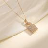 European & American Style Zircon Lock Pendant Necklace - Versatile, Luxurious & Elegant