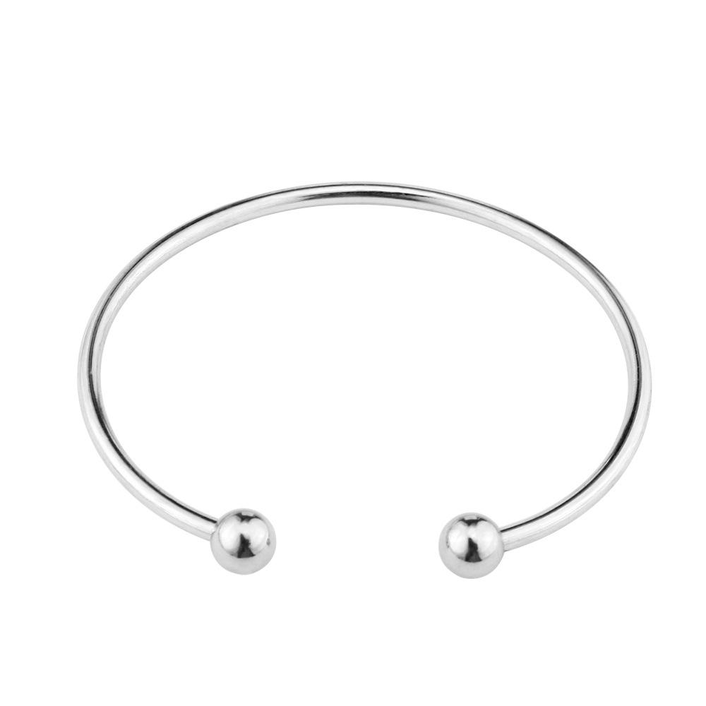 SOMMAR Fashion Brățară tip bangle cu talismane de culoare aurie/oțel inoxidabil pentru femei, în formă de C, deschisă cu bilă de oțel, Brățară de nuntă, Vânzare cu ridicata