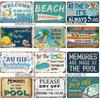 [SQ-DGLZ] Welcome Swim Pool Rules Metal Sign Vintage Plaque Tin Sign Plate Wall Decor For Bar Club Man Cave Art Painting Poster