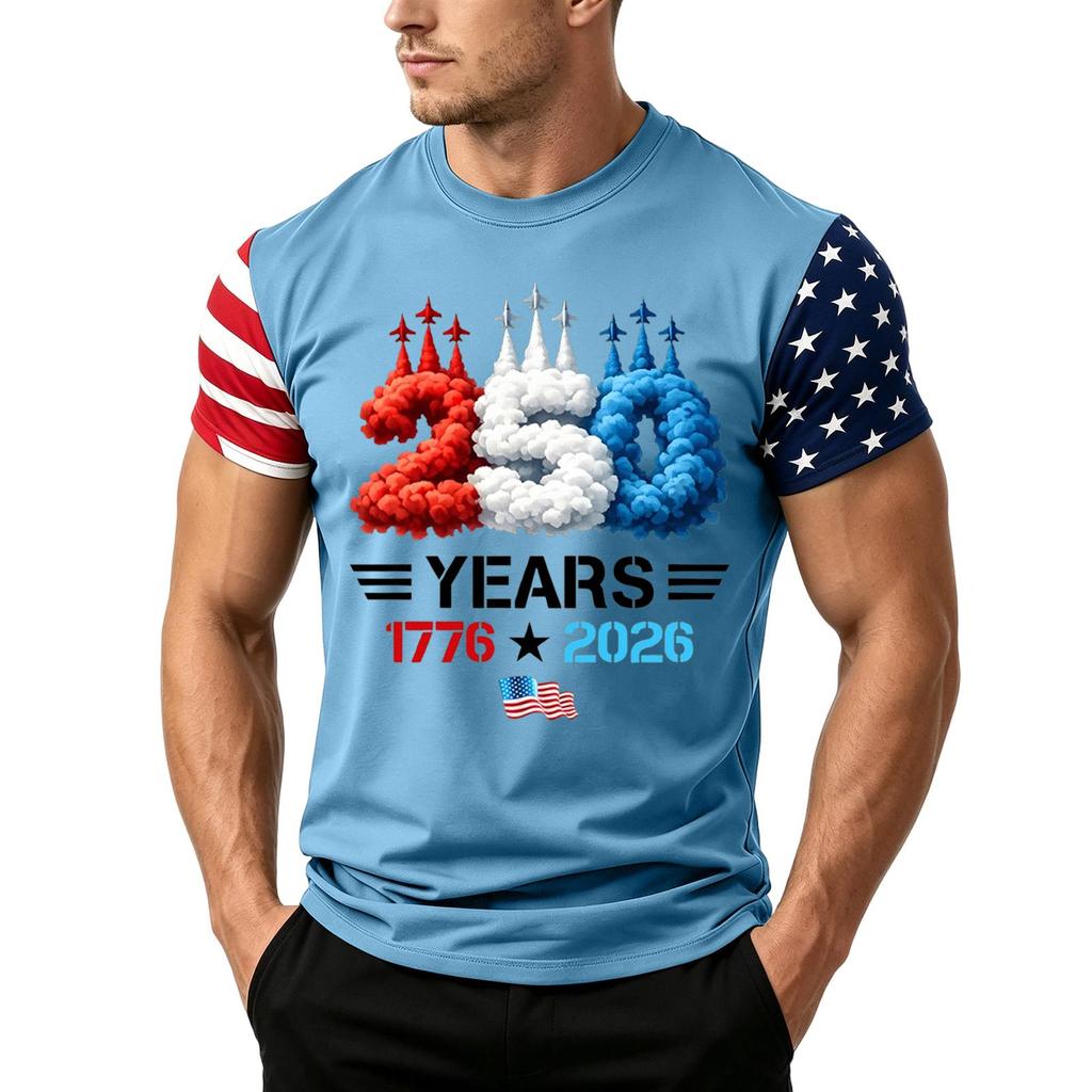 Men's Loose Fit Short Sleeve T Shirt Patriotic Flag Print Casual Summer Top Comfortable Lightweight Tee for Daily Wear