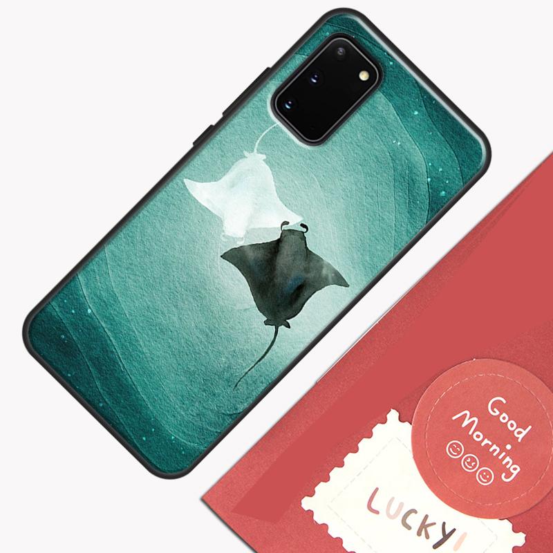 Animal Manta Ray Phone Case For Samsung Galaxy S25 S26 Ultra S20 S21 S22 S23 S24 Plus S9 S10 S25 FE Cover Shell