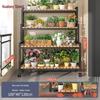 Tiered Iron Plant Display Shelf