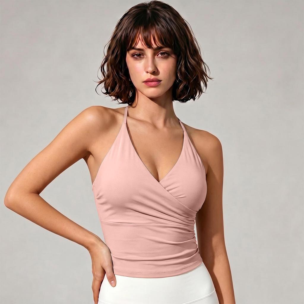 Grenzüberschreitendes Europa & Amerika Sexy Neckholder Yoga Top - Damen Outdoor Fitness & Laufweste
