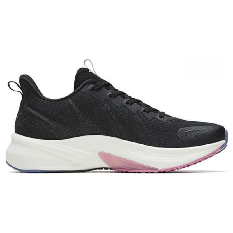Anta Rocket 4.0 Cushioned Wear-Resistant Breathable Low-Top Running Shoes Women's Black Purple Sneakers 122245530-8