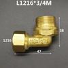 Brass DN15 DN20 Male/Female Thread Elbow Pex 1216/1418/1620 Pipe Fitting Aluminum Plastic Pipe Fittings for Floor Heating