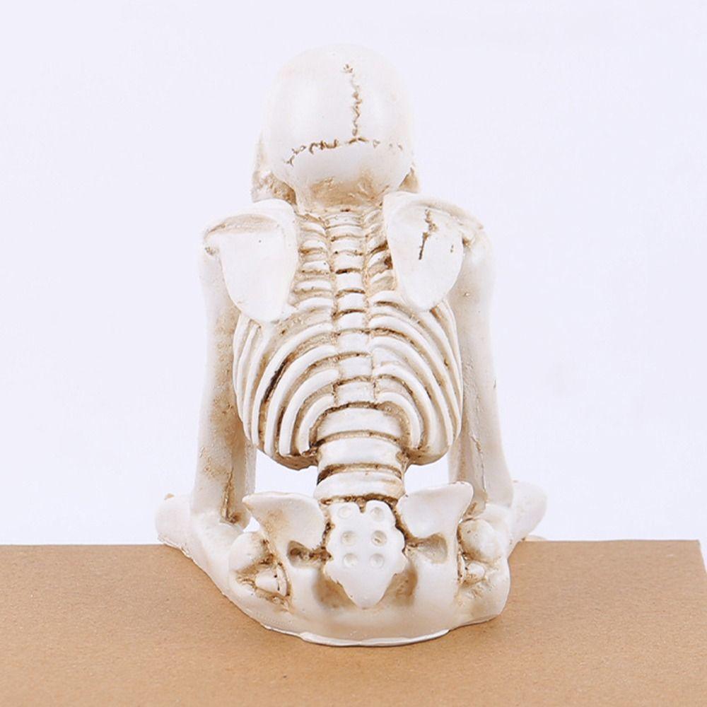 White Halloween Human Skeleton Resin Moveable Leg Bone Hanging Leg Skeleton Toys Haunted House Decoration Body Figurine