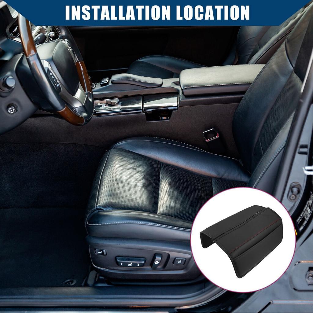 1 Pair Center Console Armrest Cover for Citroen DS7 Crossback 2018-2023 Black