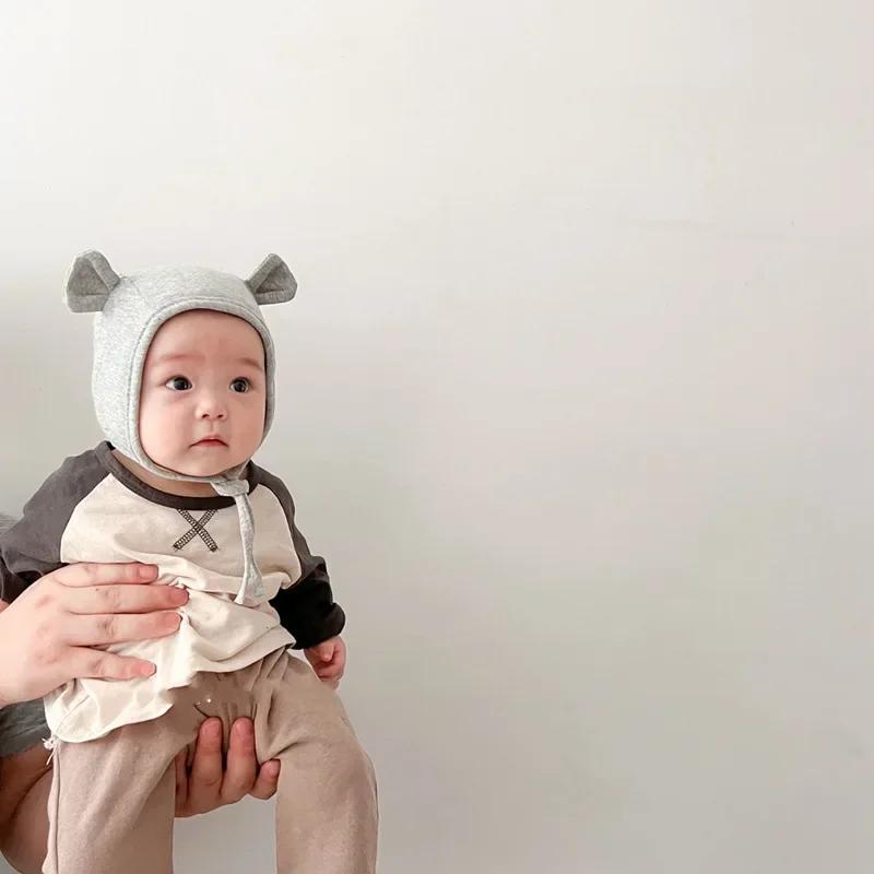 Hot Newborn Hat Cute Cartoon Bunny Bear Ear Beanie for Infant Baby Boy Girl Korean Baby Hat Spring Autumn Toddler Cap