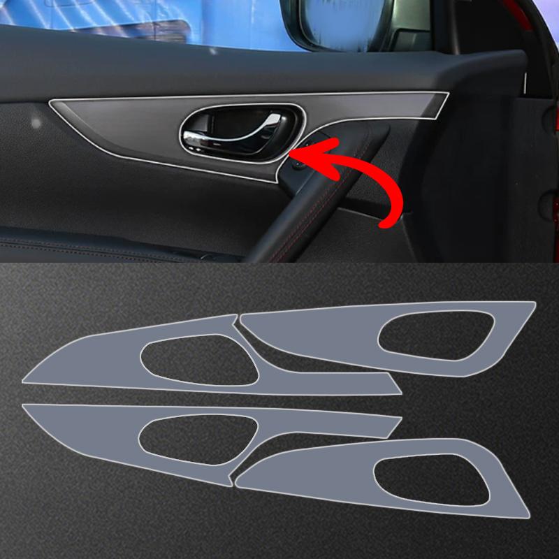 For Nissan Qashqai - Screen Navigation Air Conditioning Panel Gear Shift TPU Transparent Protector Film
