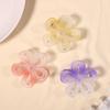 Candy Color Frosted Flower Claw Hair Clip – Five-Petal Design for Women