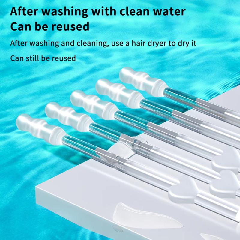 24Pcs/Box  Silicone Disposable Ear Swabs Soft Ear Cleaner Sticky Ear Swabs Sticky Earwax Remover Stick Adults