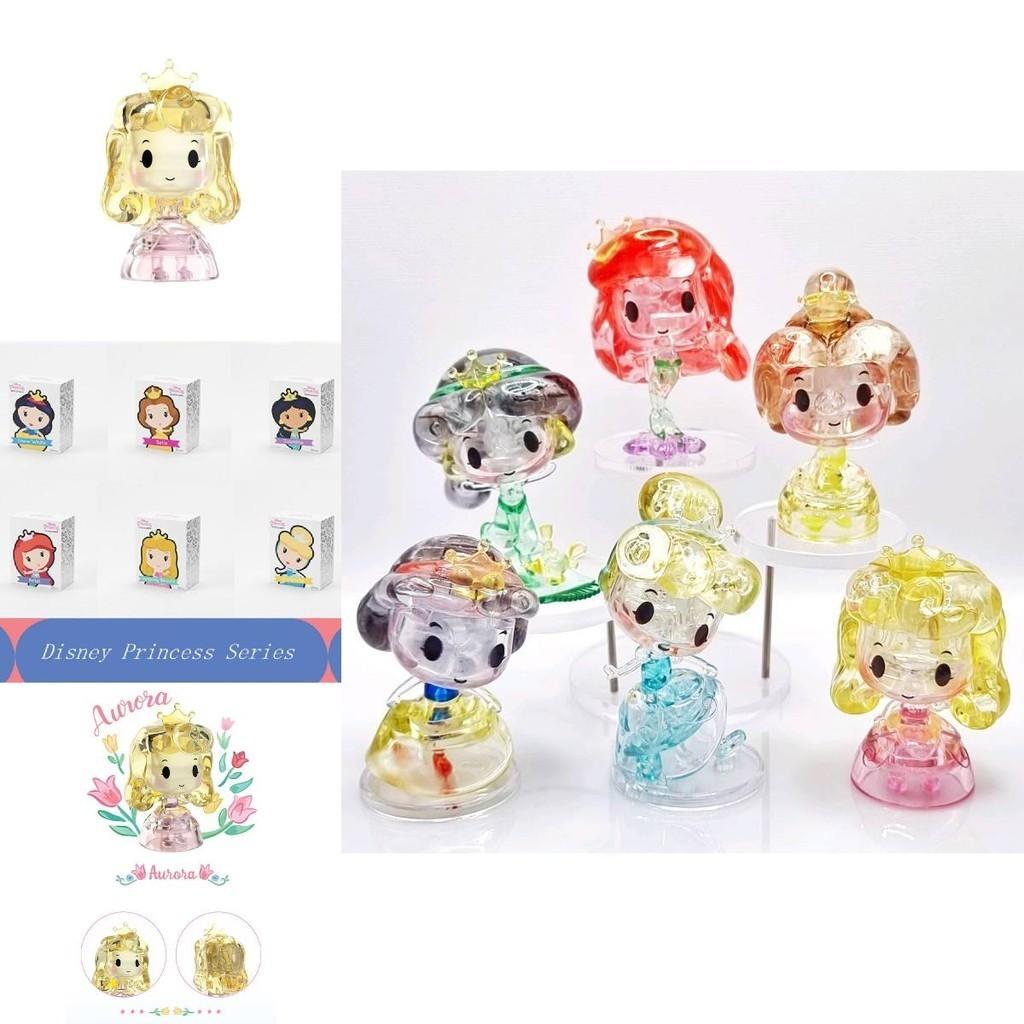 Disney Princess Crystal Building Blocks Set Diamond-like Diy Table Ornaments For Kids Toys
