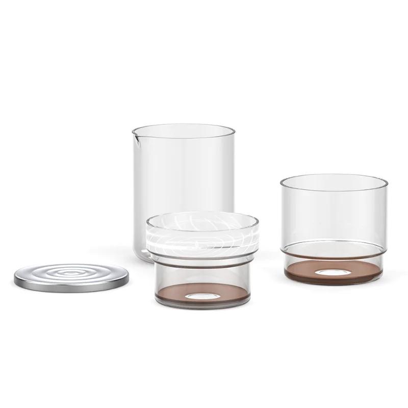 Kávovar Sada konvice na přípravu kávy za studena Skleněný odkapávací filtr ve skandinávském stylu Překapávač ledu Překapávač kávy Dárkové příslušenství ke kávě