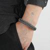 Magnet Buckle Leather Bracelet - Hand-woven Leather Bracelets - Simple Men's Leather Bracelet