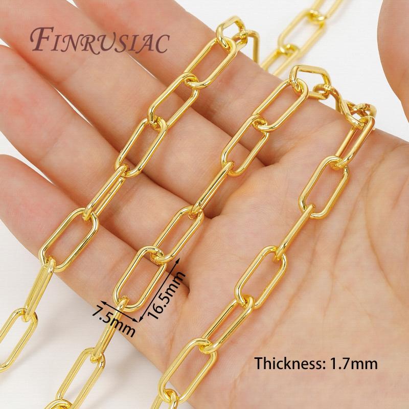 Multiple Styles 1 Meter 18K Gold Plated Brass Necklaces&Bracelets Chains Quality DIY Jewelry Accessories Chain For Needlework