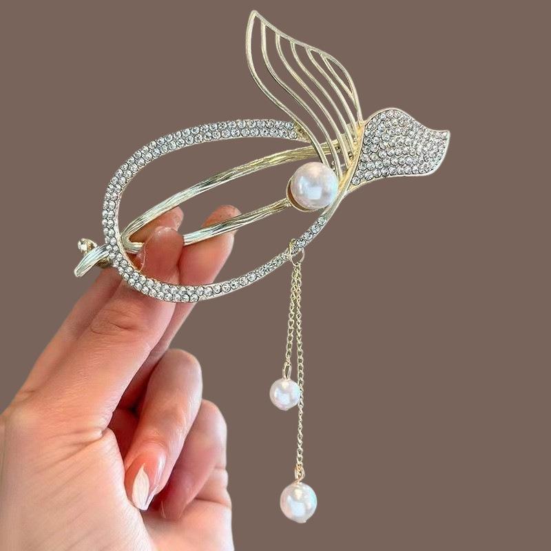Ancient Style Lily Tulip Tassel Twist Hair Clip for Hanfu Updo