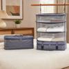 7-in-1 Travel Storage Bags with Hanging Strap, Foldable Mesh for Suitcase and Home, 3-Layer Hanging Bag with Bottom Pocket