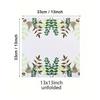 1set/ 60pcs Green Leaf Disposable Napkin Simple Sketch Floral Paper Napkin Wedding Banquet Decoration Paper Napkin 13*13inch