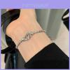 Geometric Double Ring Alloy Bracelet For Trendy Womens Casual Jewelry