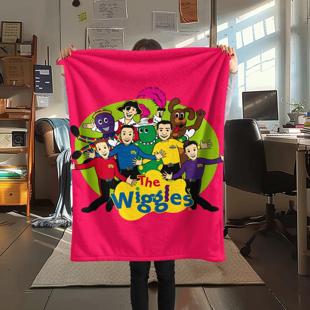 1 Stück The Wiggles Druck Flanelldecke, Hohe Qualität, Bequem für alle Jahreszeiten, Heimdekoration, Wärme und Komfort, Perfekt für Weihnachtsgeschenke217