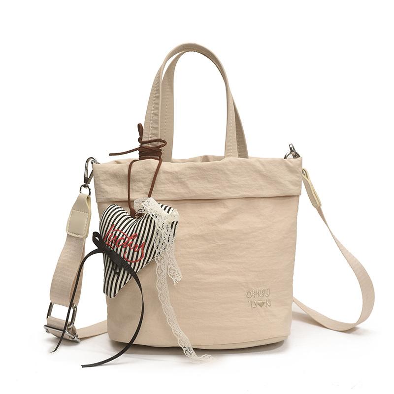 

Сумка через плечо Повседневная сумка-ведро Новая Милая Сумка на плечо Повседневная сумка-мессенджер Женская сумка no pendant бежевый