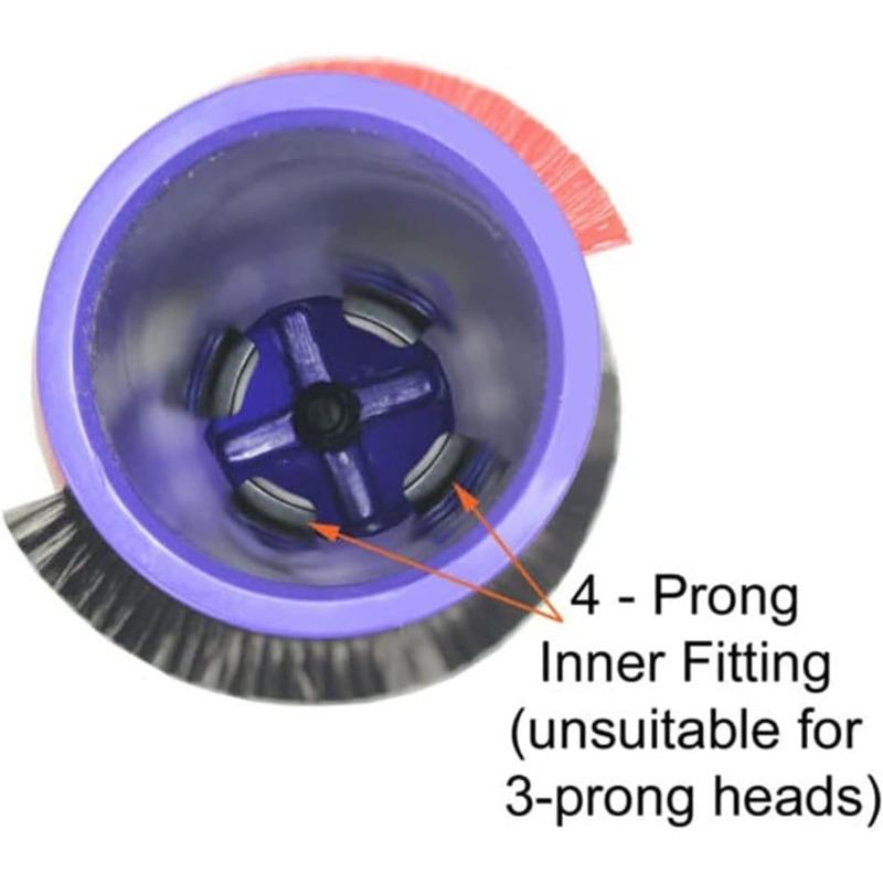 Roller Brush Roll Bar Accessories Set for Dyson V6 Cordless Vacuum Cleaner Spare Parts, Compared To Part 966821-01, 966084-01, (4 Prong Brush Roller
