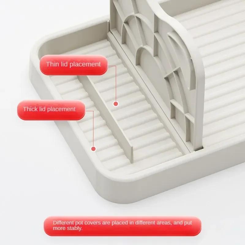 Multifunktionaler Pfannen-/Topfdeckelhalter, Ständer, Löffelablage, Topfdeckel, Spatel, Suppenlöffel, Aufbewahrungsregal, Küchenzubehör