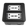 A Used Floor Outlet, 4000W 3 Prong X 4 Multifunctional Black   Concealed Floor Socket Double Door for Kitchen Living Room