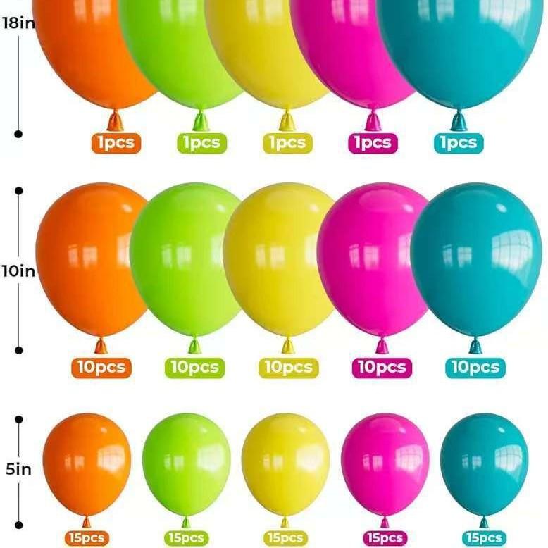 Hawaiian Balloon Set Wreath Summer Pool Party Pineapple Balloon Hawaiian Party Outdoor Decoration