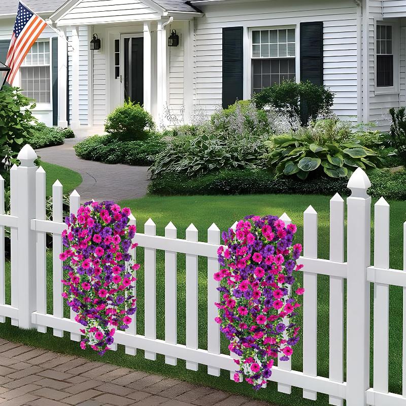 Artificial Morning Glory Silk Flower Vine Hanging Garland Fake Flower String For Home Wedding Outdoor Wall Garden Decor