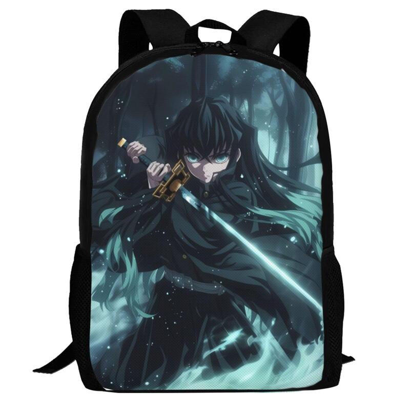 Demon Slayer Anime Backpack Tokitou Muichirou Print Student School Bag Teen Girls Travel Rucksack Casual Daypack Mochila Gift